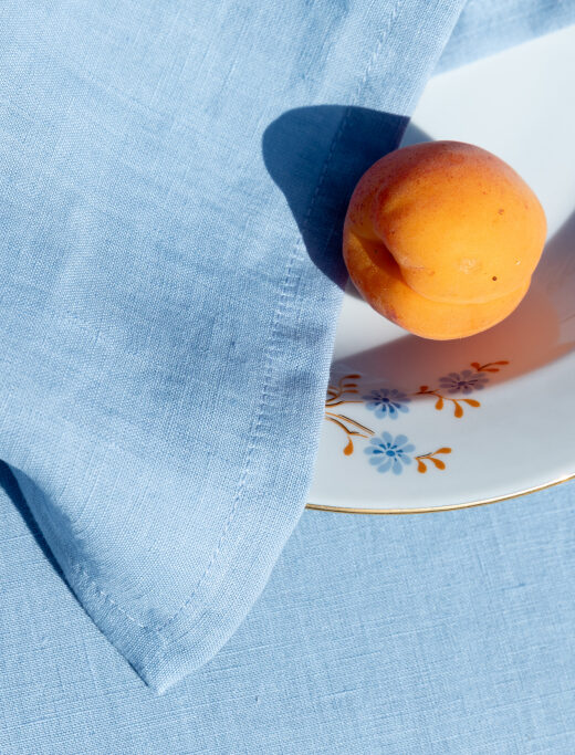 Serviettes de Table en lin Lavé Bleu Horizon (lot de 4)