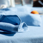Serviettes de Table en lin Lavé Bleu Horizon (lot de 4)