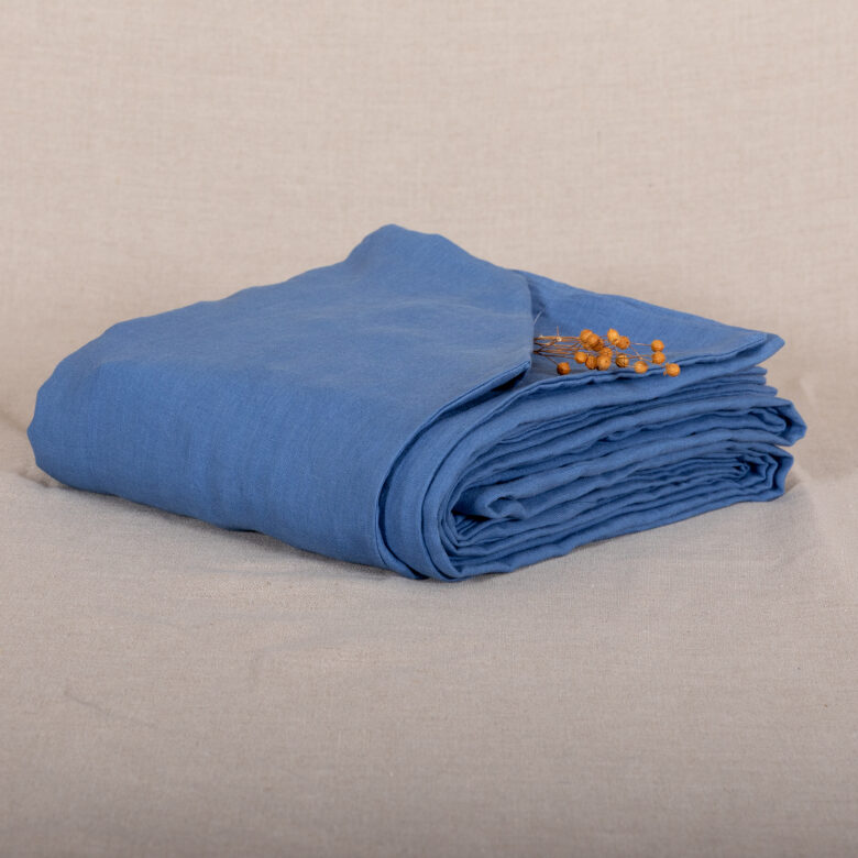 Housse de couette en lin lavé Bleu Azur - Embrin