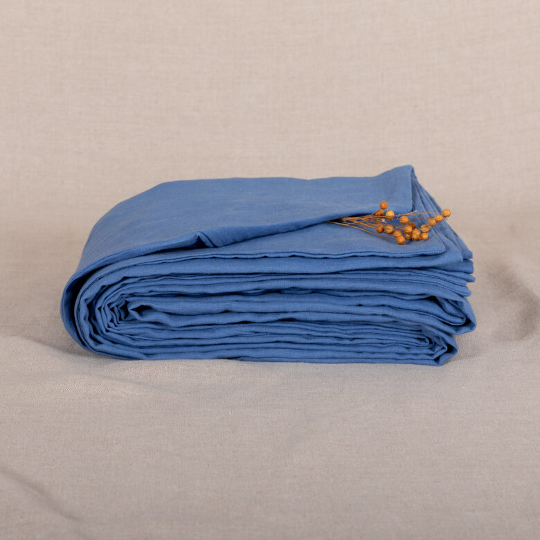 Housse de couette en lin lavé Bleu Azur - Embrin