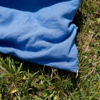 Drap Plat en Lin Lavé Bleu Azur
