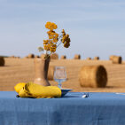 Nappe en lin lavé Bleu Azur