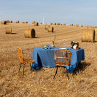 Nappe en lin lavé Bleu Azur