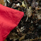Washed linen duvet cover in Red Groseille