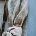 Serviettes de Table en Lin Lavé Naturel (lot de 4)