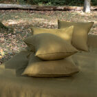 Fitted Sheet in Washed Linen Bronze Green
