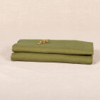 Fitted Sheet in Washed Linen Bronze Green
