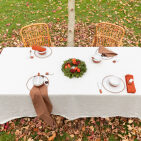 Nappe en Lin Lavé Craie