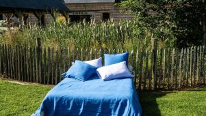 Draps en Lin Bleu - Embrin