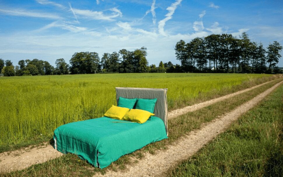 Housses de Couette en Lin Vert