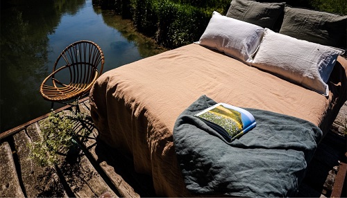 lit en lin lavé Embrin