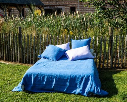 Drap en lin bleu