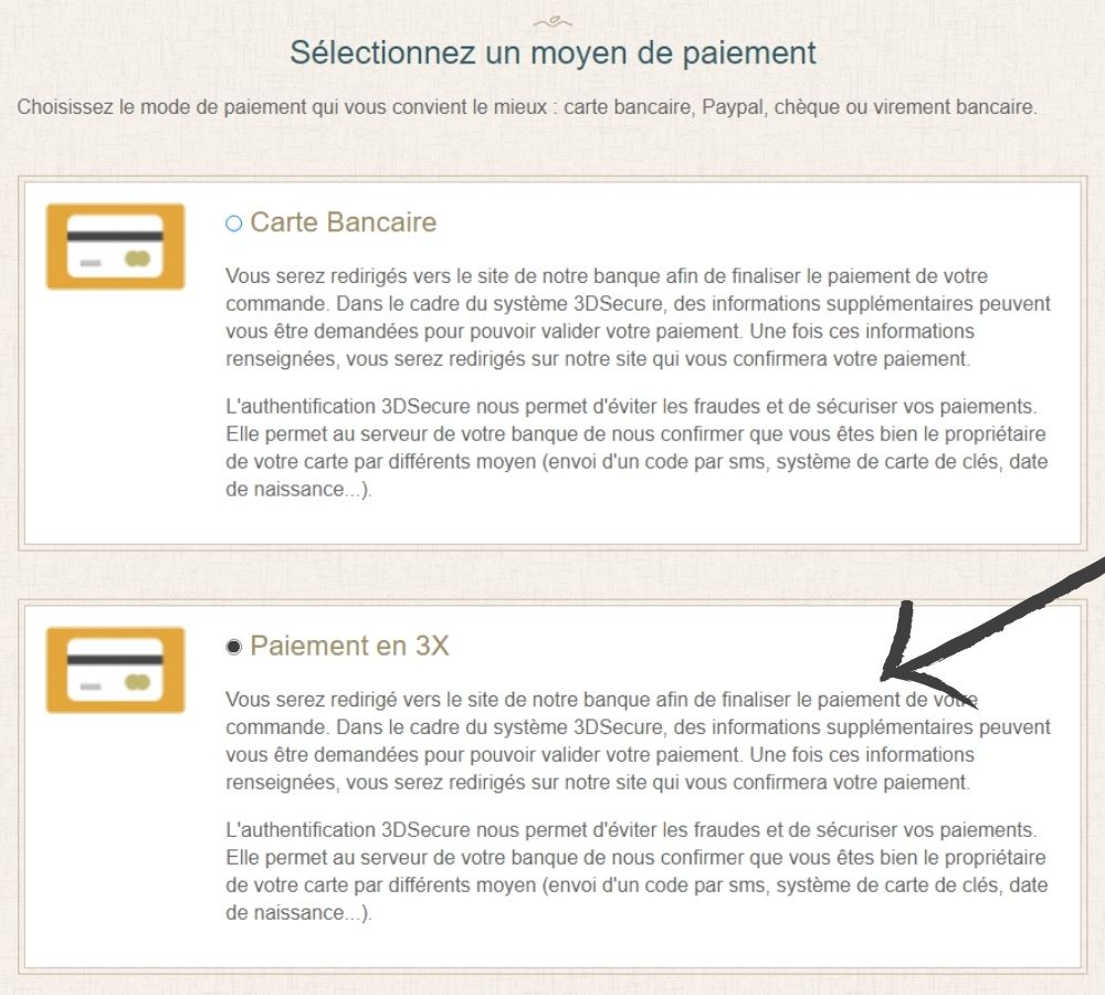 Paiement en 3X sans frais - Embrin