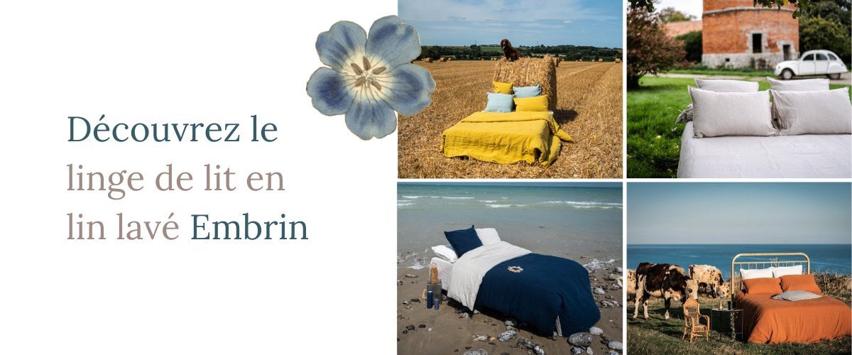 linge de lit en lin lavé